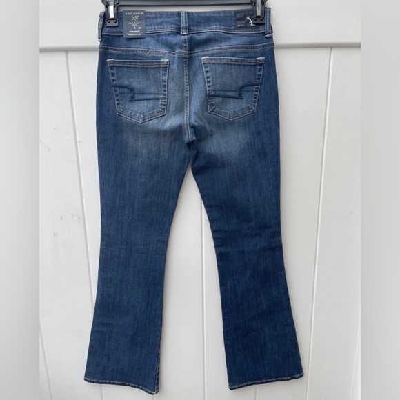 American Eagle 🦅 kickboot denim midrise super stretch size 4 jeans NWT - Picture 4 of 7